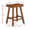 Home 2 Office Jackson 24in Saddle Barstool - Medium Oak