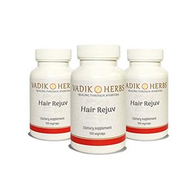Hair Rejuv by Vadik Herbs | Great for Hair Loss, balding, Hair thinning | Herbal Treatment for regaining Your Hair.Naturally! (3 Pack)