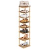 LUCKNOCK Vertical Shoe Rack, 8-Tier Tall Narrow Shoe Organizer for