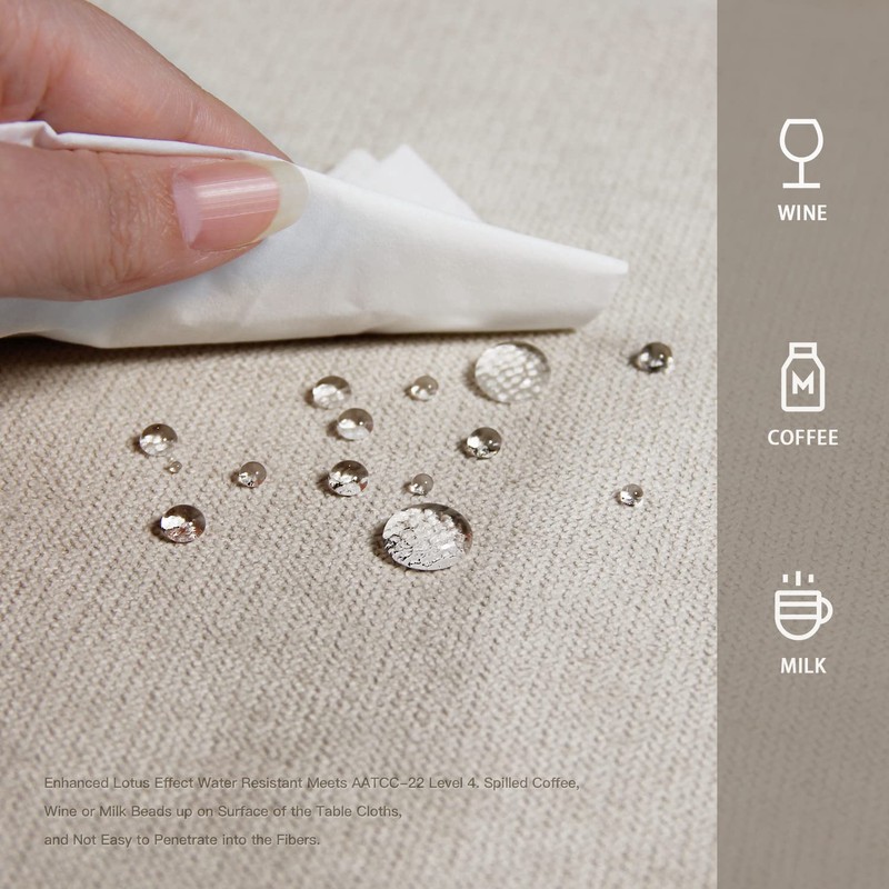 Balcony & Falcon tablecloth, washable, linen tablecloth, easy care, lotus