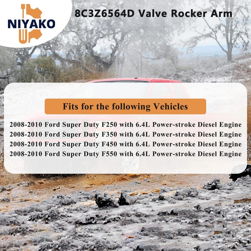 Niyako Engine Rocker Arm Set Repalcement# 8C3Z6564D 8C3Z-6564-D Fit 2008-2010