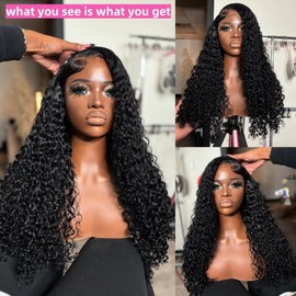 snv 5x5 Skinlike HD Lace Closure Wigs Human hair Updated Bleached Thiy Knots Salon Quality Deep Wave Invisible Lace Closure Wig Bomb Curls 20inch Ready to Wear Glueless Wigs Pre Plucked for Women