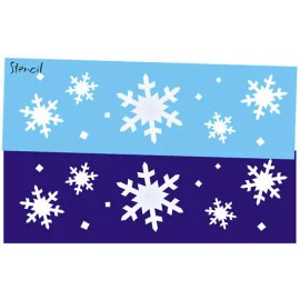 Stencils by Joanie Joanie Prim Seasonal Stencil White Christmas Snowflakes Holiday Craft DIY Blocks