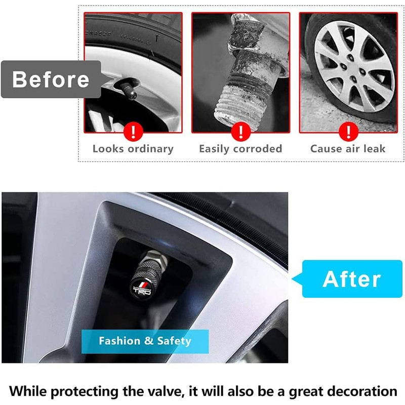 TACOMA Tire Valve Stem Cap Cover for Toyota TRD Sequoia