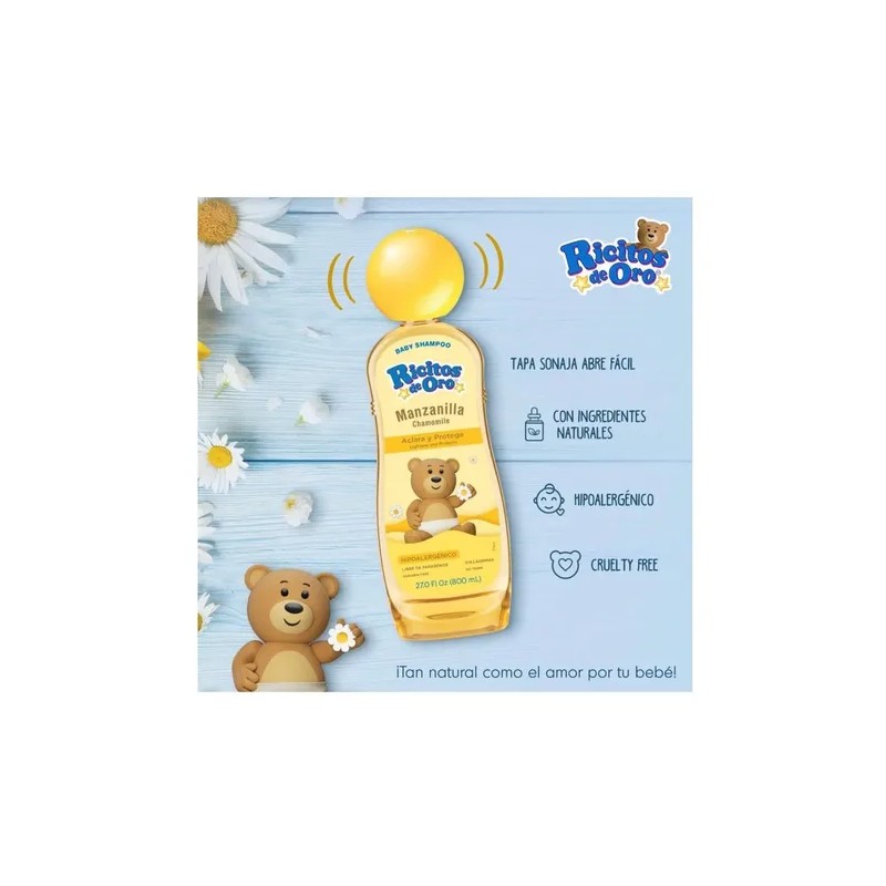 Shampoo Ricitos De Oro Manzanilla 800 Ml