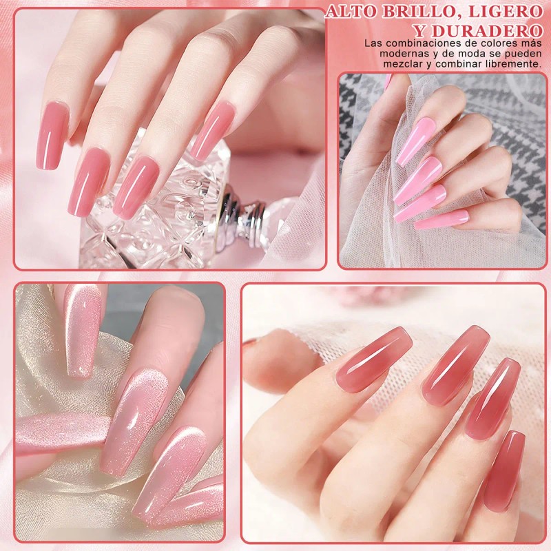 Kit Para Uñas Polygel De Completo Acrilicas Slip Solución