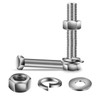 5/16-18 x 4" Hex Head Screw Bolt, Nuts, Flat &