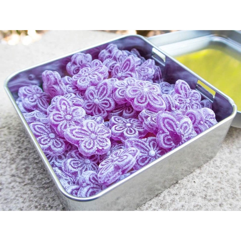 Happy Colours. Traditional Violet Candies in Madrid Plaza Mayor gift