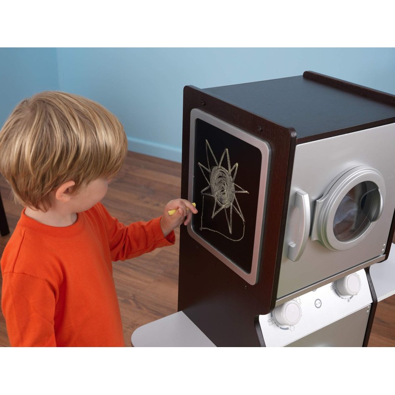 KidKraft Laundry Playset Children's Pretend Wooden Stacking Washer and Dryer