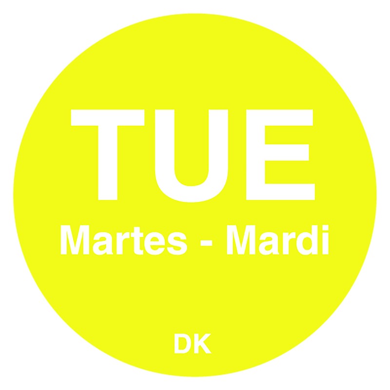 DayMark Safety Systems-IT1143922 Day of the Week 3/4" Circle Permanent