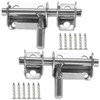 SeonFook 2pcs Sliding Barrel Bolt Round Bar Latch Stainless Steel