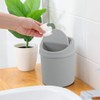 Cadineer Desktop Bin, Mini Trash Can With Swing Top Lid,