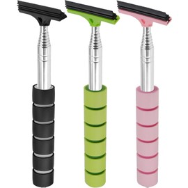 Retractable Car Side Mirror Squeegee, BENACES 3 Pack Portable Telescopic Car Rearview Mirror Wiper, Car Mirror Squeegee Auto Glass Squeegee Long Handle Cleaning Tool for All Vehicles