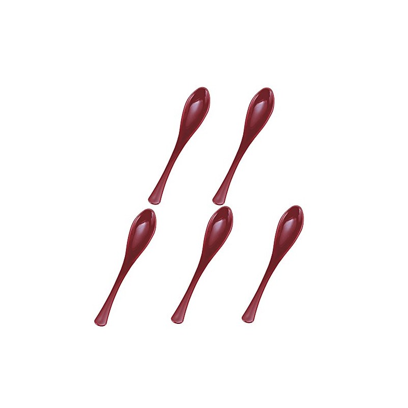 Wakaizumi Lacquerware Kappo Lacquerware Vermilion (Small) Ityu Spoon, Set of
