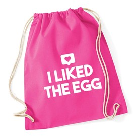 Hippowarehouse I Liked The Egg Drawstring Cotton School Gym Bag 37cm x 46cm, 12 litres