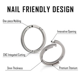 KeyUnity Mini Split Titanium Keyring Quick Release Key, Flat Key Rings Key Ring Key Carabiner for Connecting House Car Keys (Number Depends on Main Picture), Ka44sw