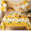 6 Pack Bee Tablecloth Happy Bee Day Table Cover Rectangle
