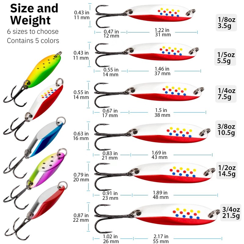 THKFISH Fishing Lures Trout Lures Fishing Spoons Lures for Trout