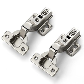 Ravinte 4 Pack 2 Pairs European Kitchen Cabinet Hinges Soft Close Insert Cabinet Door Hinges Heavy-Duty Frameless Adjustable Concealed Cabinet Cup Hinge
