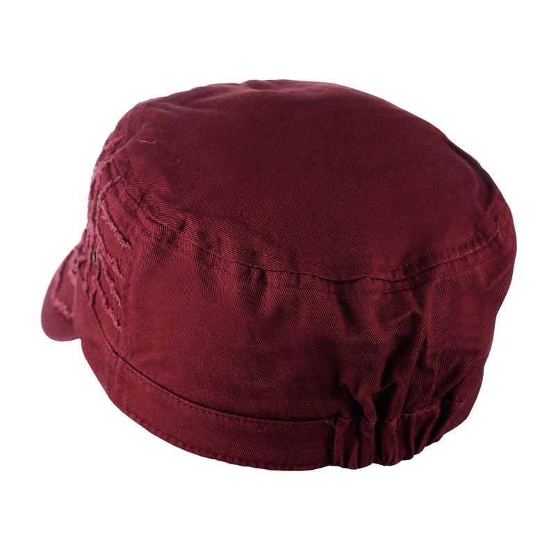 D&Y - Gorra militar unisex de algodón desgastado en capas