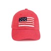 C.C American Flag Patch Baseball Cap (Red)