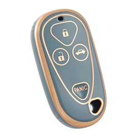 OFF WE GO for Acura Key Fob Cover, Soft TPU Protection Key Fob Case Compatible with Acura CL EL RL TL TSX RSX Smart Car Key Accessories (Gold Blue)