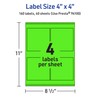 Avery Printable Square Labels with Sure Feed Technology, 4" x