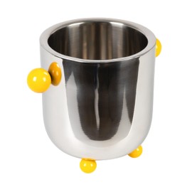 Creative Co-Op Stainless Steel Ice Bucket with Ball Handles and Feet, Silver