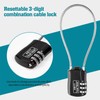 Lawnize Wire Rope Cable Lock with Combinations,Resettable Code,Zinc Alloy,Helmet Lock