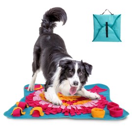 Nobleza Sniffing Rug Dog Intelligence Toy, Sniffing Rug, Washable, Foldable, Non-Slip Intelligence Dog Toy, Sniffing Toy, Promotes Natural Foraging Skills, 70 x 70 cm