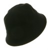 Wool Bucket Hat with Stitches-Black W15S41B