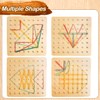 Skrtuan Wooden Geoboard Wooden Toy from 3 4 5 6
