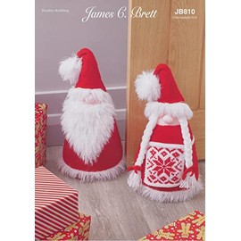 James Brett Double Knit Knitting Pattern for Male or Female Christmas Gonk Doorstop (JB810)