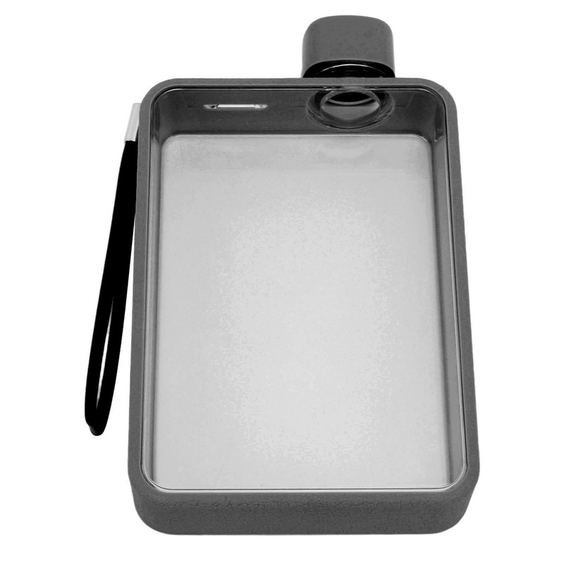Flat Water Bottle Plastic Leakage Proof Transparent Square Portable A5