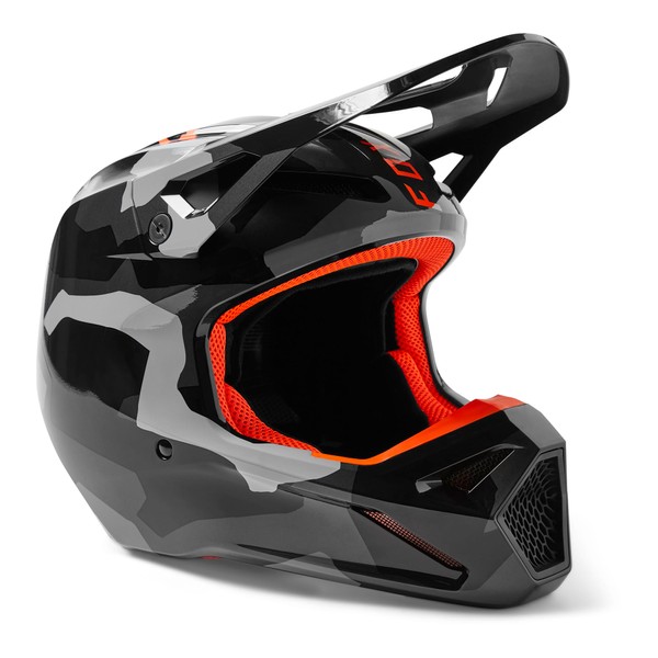 Fox Racing Youth V1 BNKR Helmet DOT/ECE (Grey Camo) 29737-033