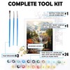 changjiawujin Snow Mountain Paint by Numbers Kit for Adults,Landscape Forest