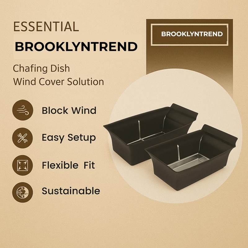 Chafer Wind Guard 2 Pack – Handle Covered Chafing Dish