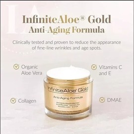 InfiniteAloe 4X Infinite Aloe Gold Anti-Aging Formula Slow Release Advanced Hydration O.5 oz