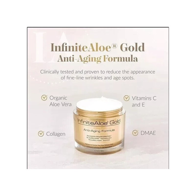 InfiniteAloe 4X Infinite Aloe Gold Anti-Aging Formula Slow Release Advanced