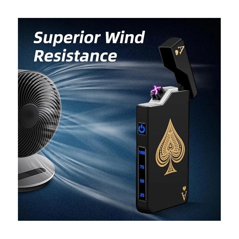 N/A Dual Arc Electric USB Rechargeable Plasma Windproof Flameless Lighter