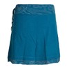 Vishes Alternative Clothing Short Layered-Look Cotton Skirt, Printed, Wide Waistband