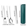 Portable Travel Flatware,Fork Spoon Chopsticks Set with Case for Camping