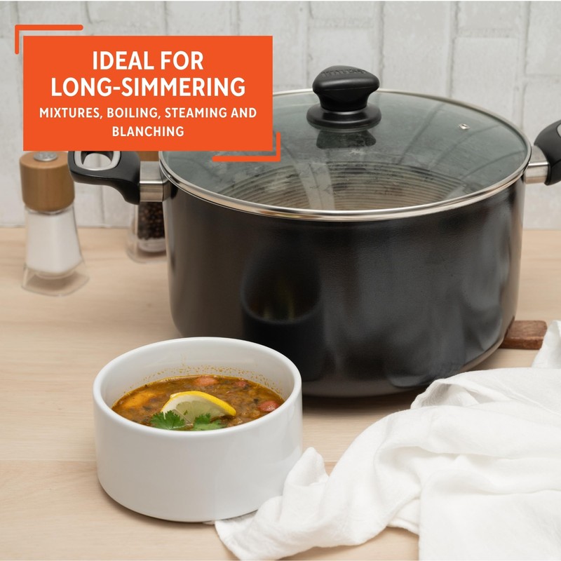IMUSA 10Qt Bistro Ceramic Nonstick Duch Oven with Glass Lid