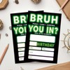 UIBOVA Bruh Birthday Invitations, Glow Neon Birthday Party Invitations, 20