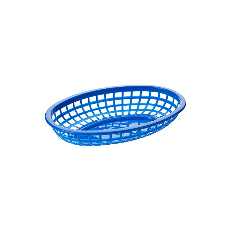 TableCraft DS30121 Classic Oval Food Basket Blue 24x15x5cm | American