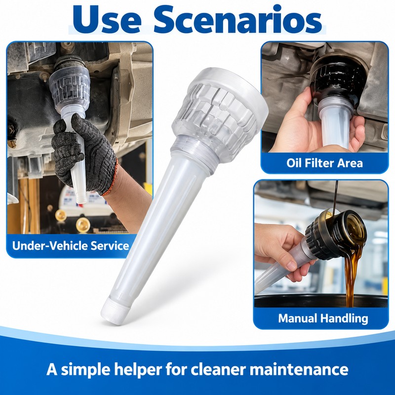 Oil Filter Funnel for Oil Changes – Multifunctional Removal &