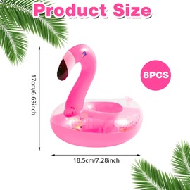 8pcs Inflatable Pool Drink Holder Floating Coasters Multi Shape Swimming Cup Holder Water Floats Kids Bath Toy for Wedding Bachelorette Pool Party