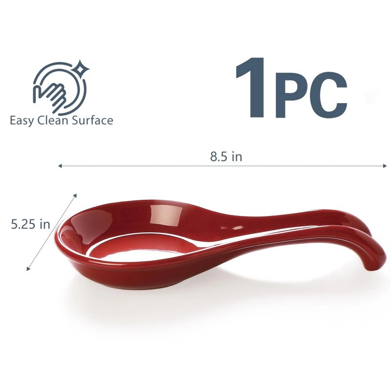 ONEMORE Ceramic Spoon Rest for Stove Top - Extra Wide