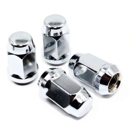 Set of 20 Veritek 12x1.25mm 1.4" 35.5mm Length 3/4 19mm Hex 1 Piece Chrome Acorn Bulge Conical Seat Lug Nuts for Infiniti Nissan Subraru Select Factory Conical Style & Aftermarket Custom Wheels