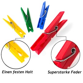 Siluk Clothes Pegs Plastic Coloured (50)